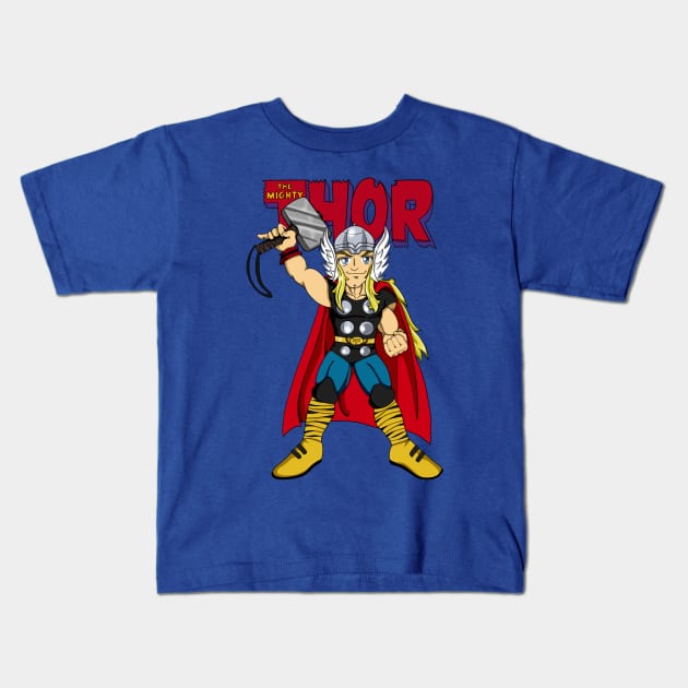 Thor! Kids T-Shirt by MauryAraya316